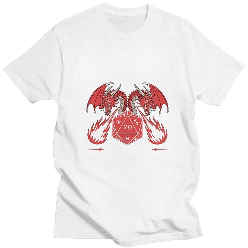ADHS Rolle für Konzentration T-Shirt Unisex Kurzarm Mode Lässig Grafik T-Shirt Sommer Lockerer Schnitt Reine Baumwolle T-Shirt Oberteile