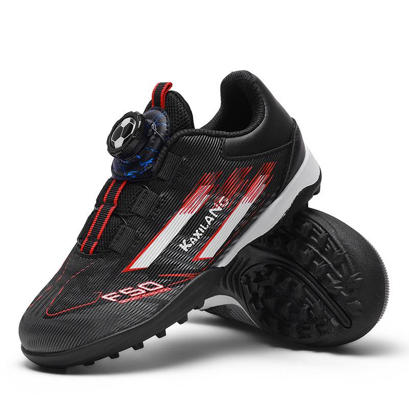 Rotary Buckle Free Children'S Football Shoes Boys Elementary School Students Broken Nails Children'S Youth Training Boys Sports Shoes