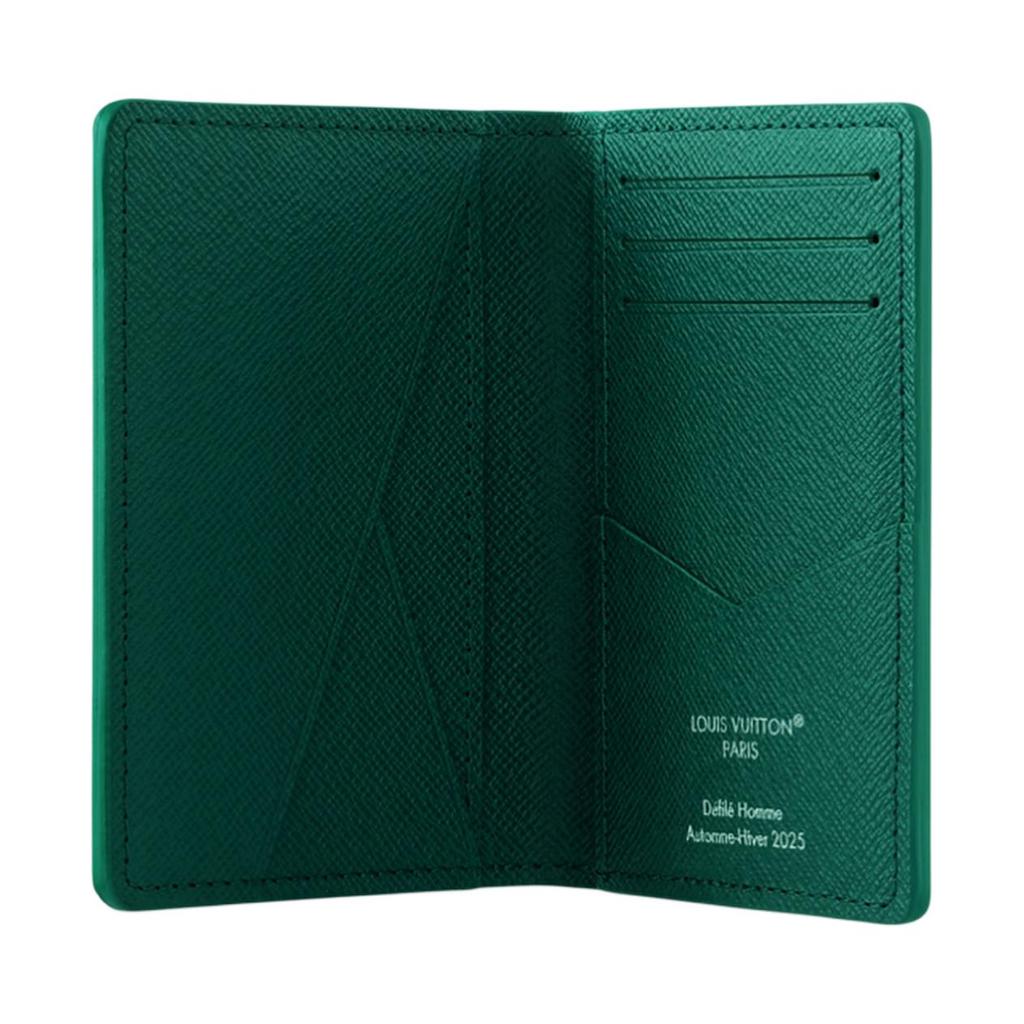 Louis Vuitton X Nigo Collaboration Pocket Organizer Monogram Coated Canvas Card Holder Wallet Men Wallets Green M25971