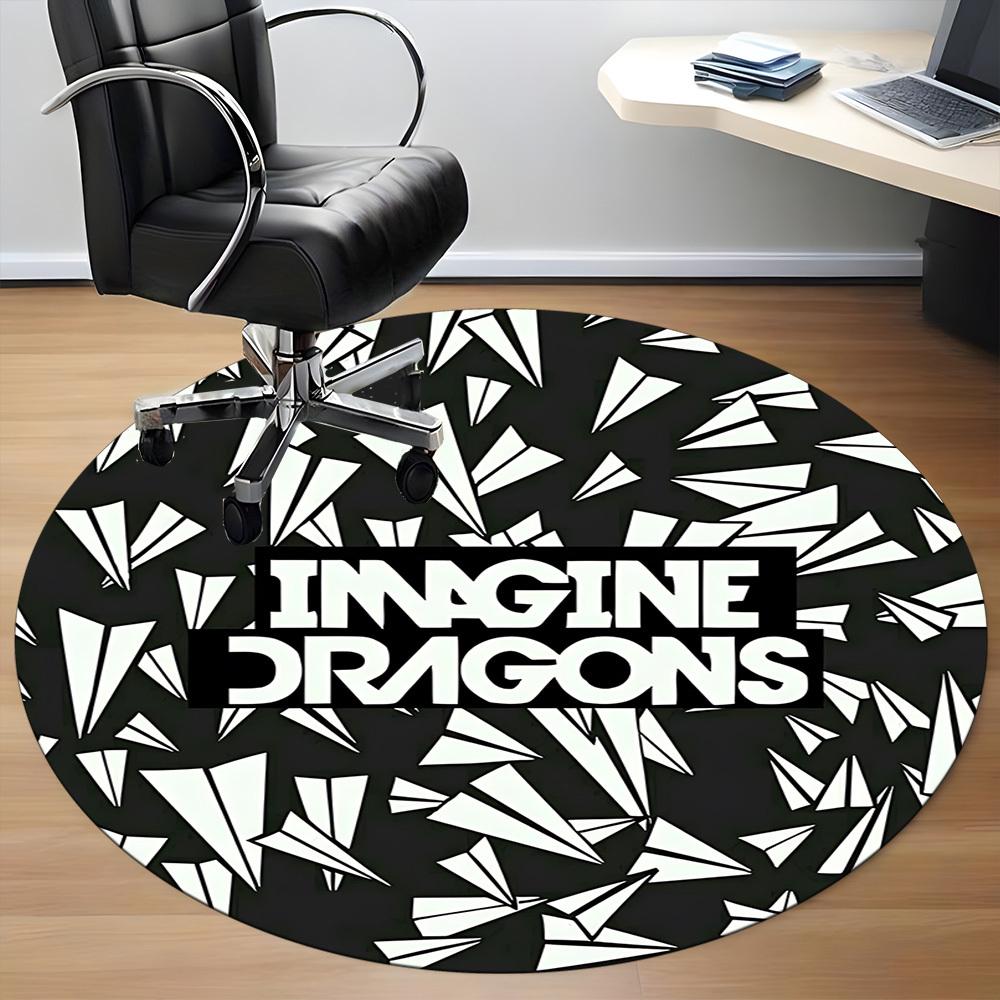1pc Imagine DragonsChair Carpet for Office, Non-slip, Soft and Durable Office Rug for Interior Decoration, Perfect for Office yy250925101