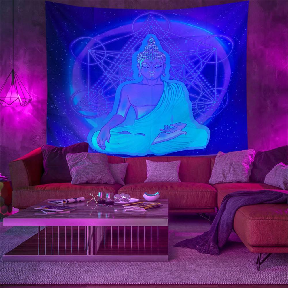 Fluorescent Tapestry Wall Hanging Cloth Bedroom Decoration Psychedelic Art Poster