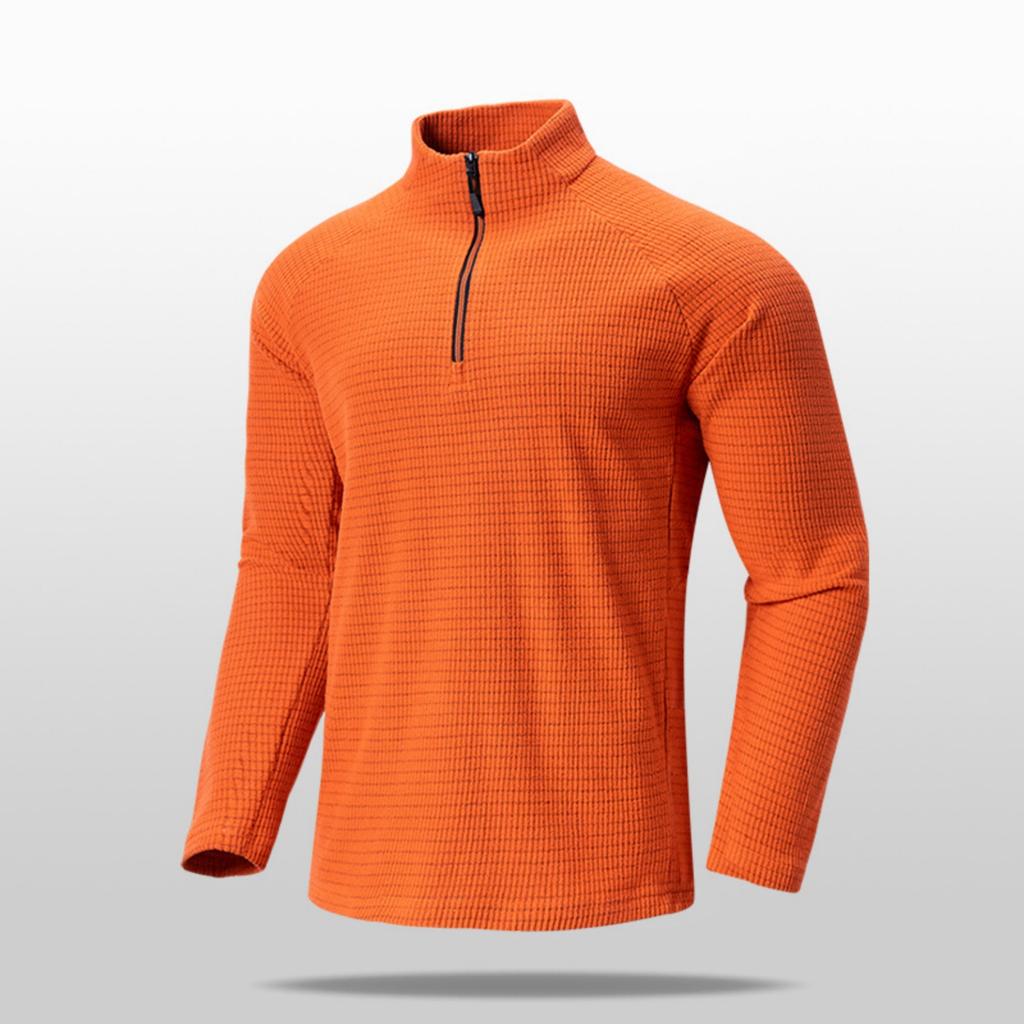 Herren Stehkragen Kordstoff Halb-Reißverschluss Herren Sweatshirt, Ein Trendiges Lässiges Langarm Slim Sport Sweatshirt