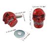 Abfer Skull License Plate Fasteners Car License Plate Frame Bolts 4Pcs Anti Theft Screws Bolt Kit Fit for Most Vehicle Trucks Motorcycles (Red)