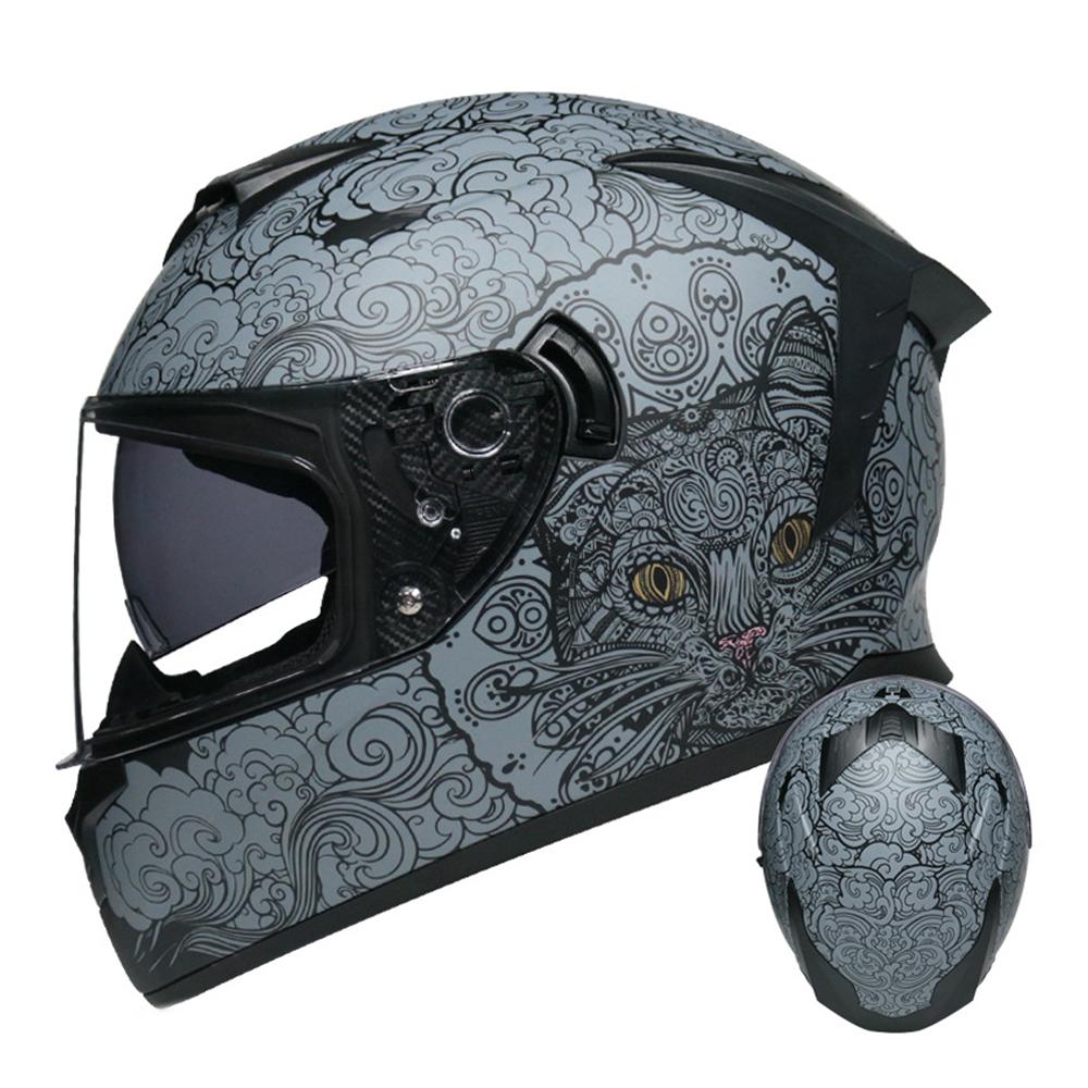 Motorcycle Helmet Carbon Fiber Wear-Resistant Biker Helmet Breathable Motocross Kask Anti-Fall Head Protection Full Face Helmets