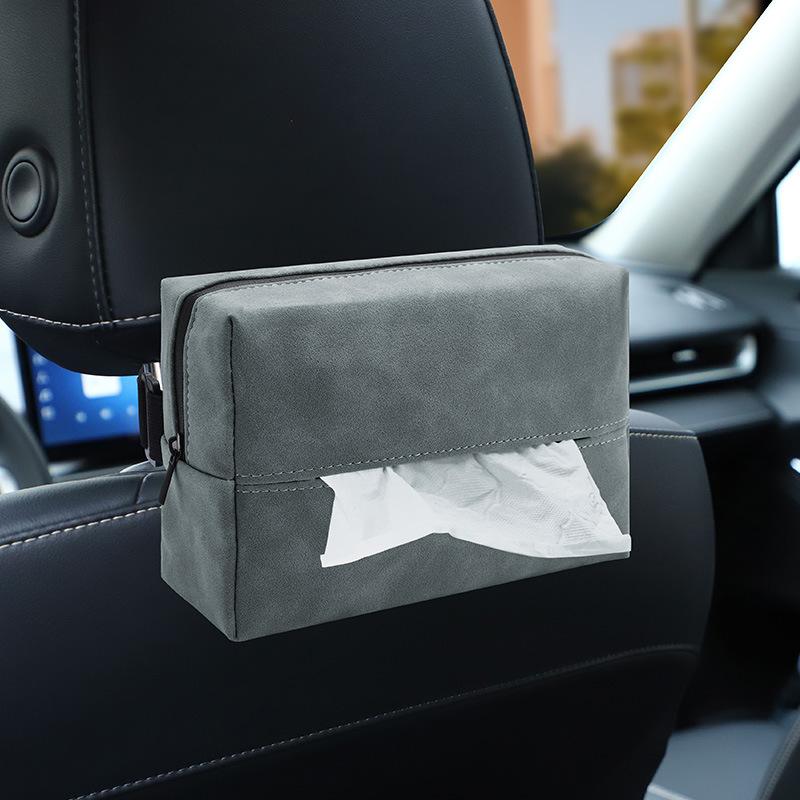Fur Car Tissue Bag, Drawstring Paper Dag, Universal Car Mounted Tissue Box, Car Interior Supplies