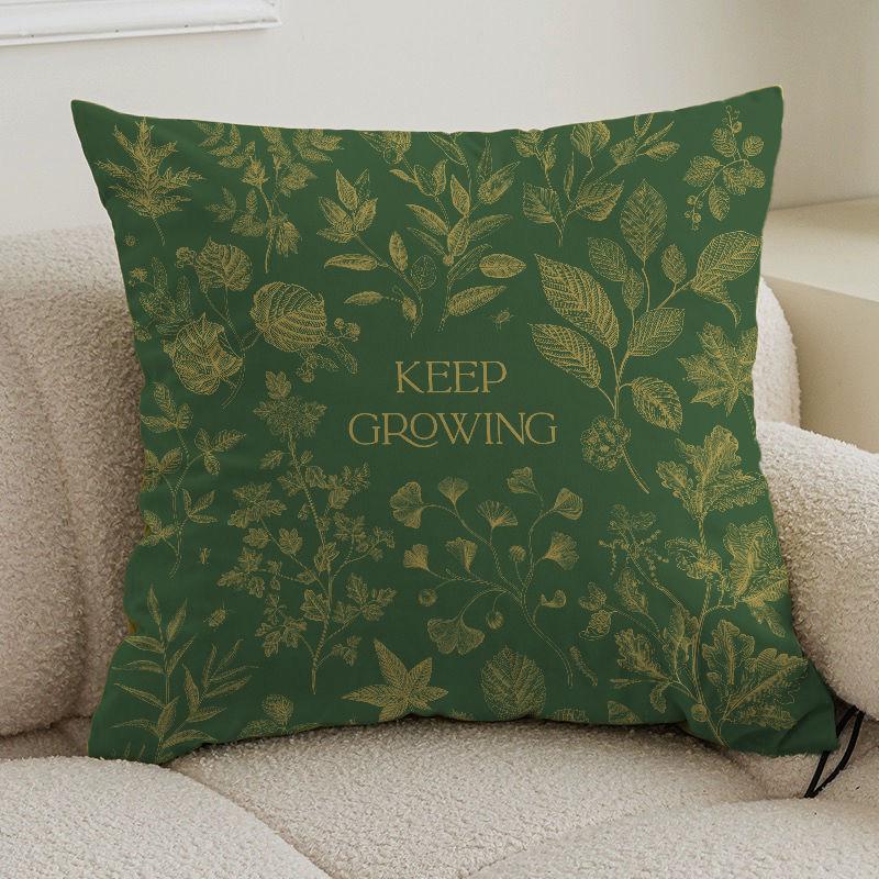 Small Fresh Pastoral Floral Pillow Cover Sofa Living Room Cushion Cover Bedside Square Pillowcase Removable and Washable
