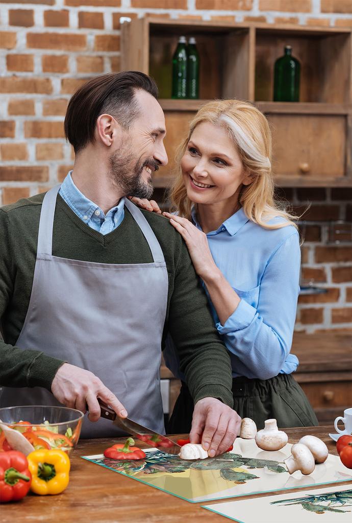 SZKLANA PŁYTA OCHRONNA NA KUCHENKĘ 70x52 KAKTUS