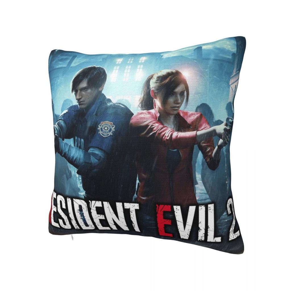 Pillow Cover Claire Redfield Leon S. Kennedy Video Game Graphic Cushion Cover Kawaii Pillow Case For Sofa Decorative Pillowcases