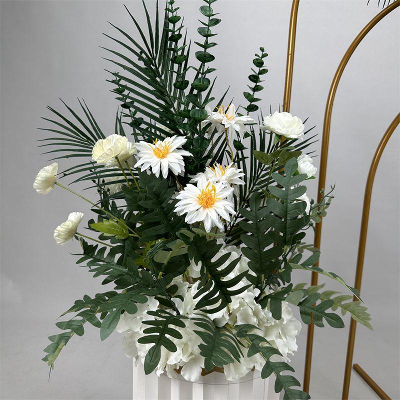 Wedding Floristry: Simulated Flower Scene Arrangement with Seven Optional Colors for T-Stage and Aisle Decoration