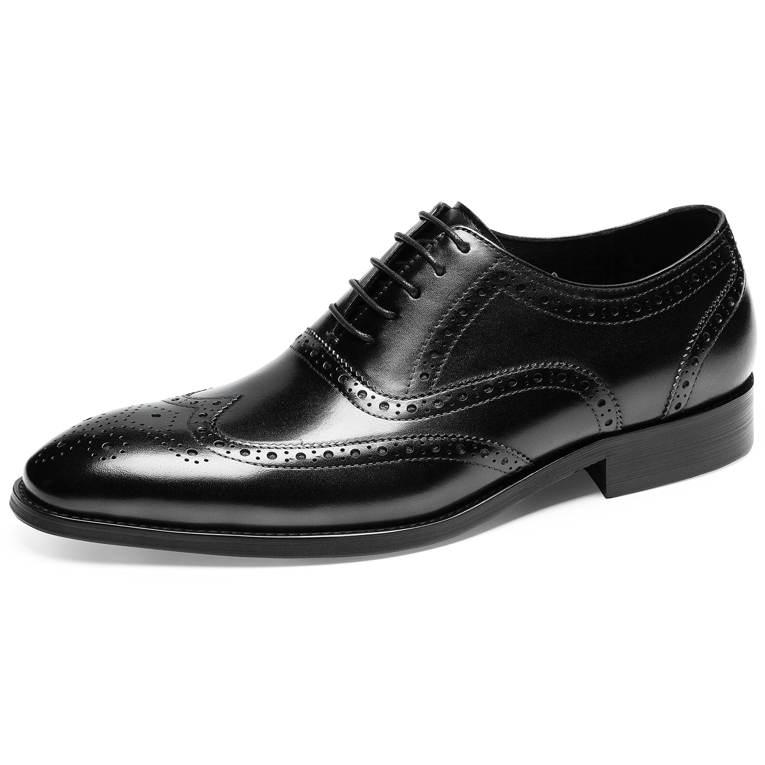 

Foxsense Leather Business Dress Genuine Premium Size cm Men s Shoes, Leather, Straight-Tip, Wingtip, Lightweight, Formal, Black, 26.0 (BL91-A1-01)