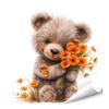 Adesivo Statico per Vetro Animali Cartoni Animati Rimovibile Impermeabile Decalcomania Decorativa per Finestra Casa Ufficio Soggiorno