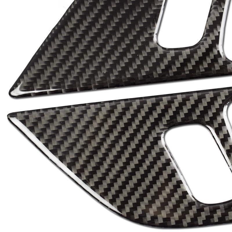 Stylish Carbon Fiber Inner Door Handles Bowl Trim For Ford Mustang 2015-2017