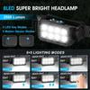 USB Rechargeable Headlamp 18650 Battery LED Headlight Waterproof Portable Head Flashlight Hiking Camping Head Cycling Torch