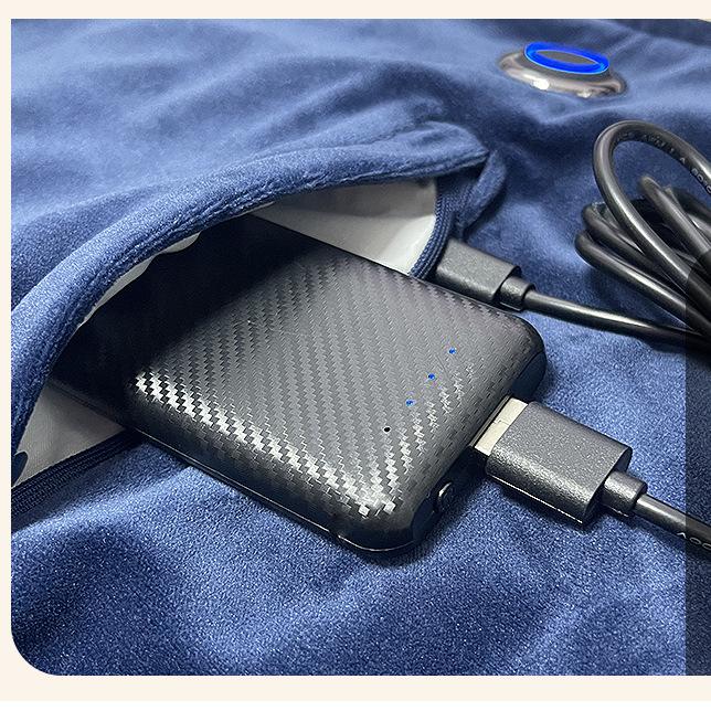 Outdoor Powerbank Heizwolledecke Büro Mittagspause Siesta Samt Warmer Heizschal Elektrische Decke
