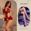 Temptation Lace Bodysuit: Open Crotch Small-Bust Lingerie for Passionate Homewear