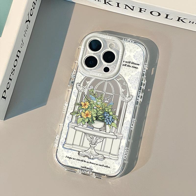 Fresh Flowers and Plants for IPhone 15 Promax Phone Case Apple 14 Cream 16 New Creative 17 Mirror 13