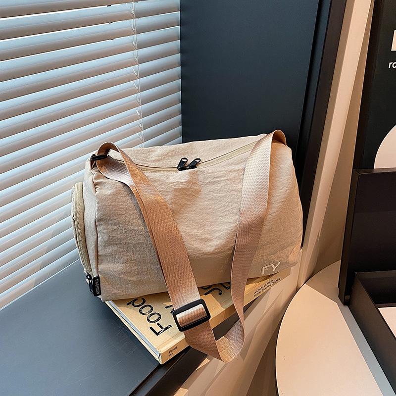 Casual Large Capacity Women Nyl Shoulder Bags Solid Color Ladies Messenger Handbags Simple Travel Sports Female Tote Bag