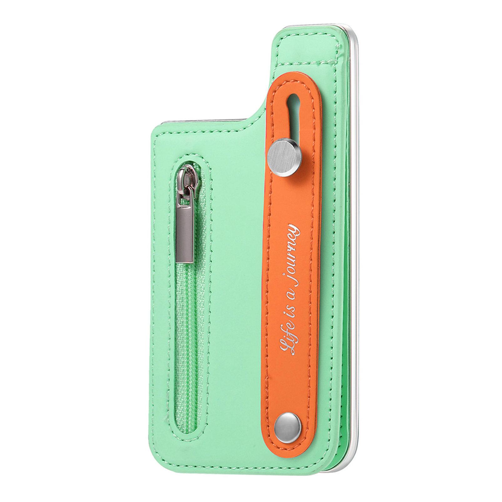 

KB-62 RFID Blocking Phone Wallet Wristband Kickstand Zipper Leather Phone Card Bag Sky Blue