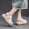 GKTINOO Retro Round Toe Breathable Thick Sole Sandals 2025 Summer New Casual Versatile Women's Flat Platform Shoes