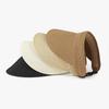 Women Summer Empty Top Hat Outdoor Hiking Foldable Sun Cap Wide Large Brim Beach Visors Straw Hats