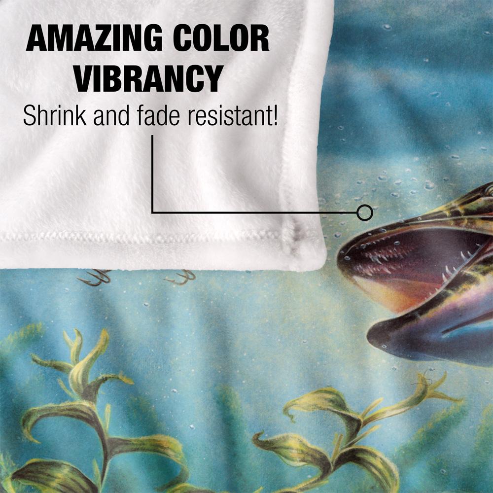 JQ Licensing Provoked Musky Fishing Silky Supersoft Blanket