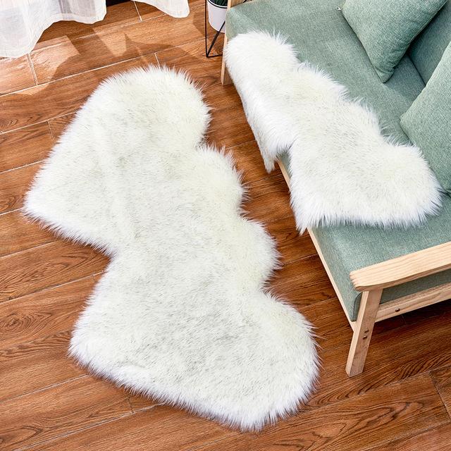 Fluffy Rug Fur Carpets For Living Room Home Decor Bedroom Kid Room Floor A Peach Heart Mat Decoration Salon Thicker Pile Rug 