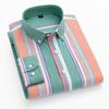 2026 spring new style 100% cotton Oxford plaid striped men's long-sleeved fashionable business casual fit shirt single top
