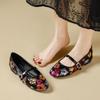 Fashion Designer Paillette Flower Ballets Shoes Ladies Belt Buckle Mary Janes Woman Soft Soled Flats Loafers Traf Gold Ballerinas Femme