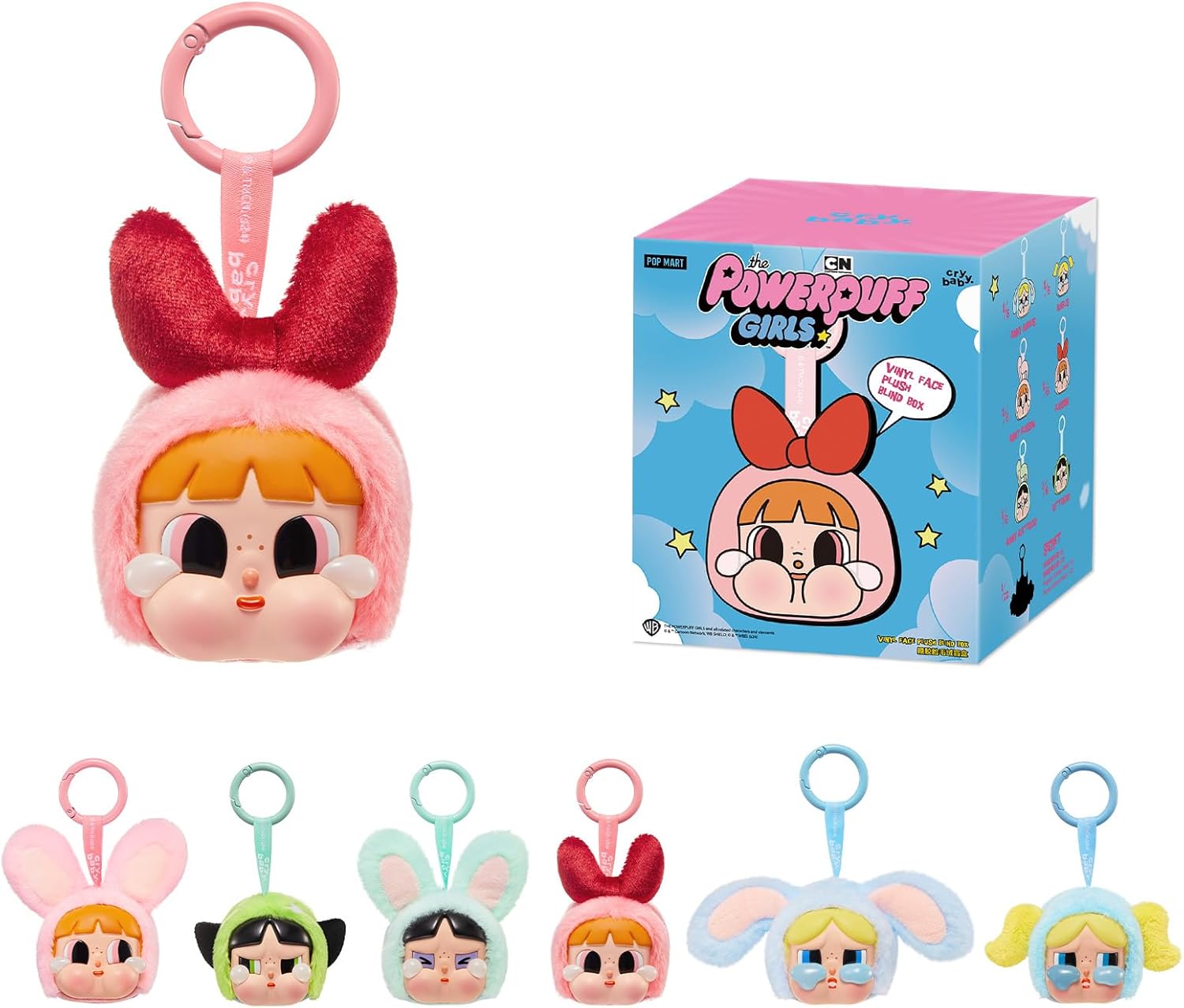 

POP MART Crybaby × Powerpuff Girls Series-Vinyl Face Plush Blind Box, Random Design Action Figures Collectible Toys Home Decorations