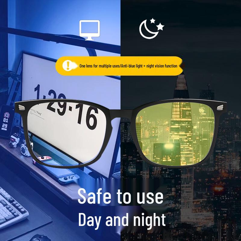 Retro Night Vision Anti-Blue Light Glasses for Men and Women: Esports and Mobile Use
