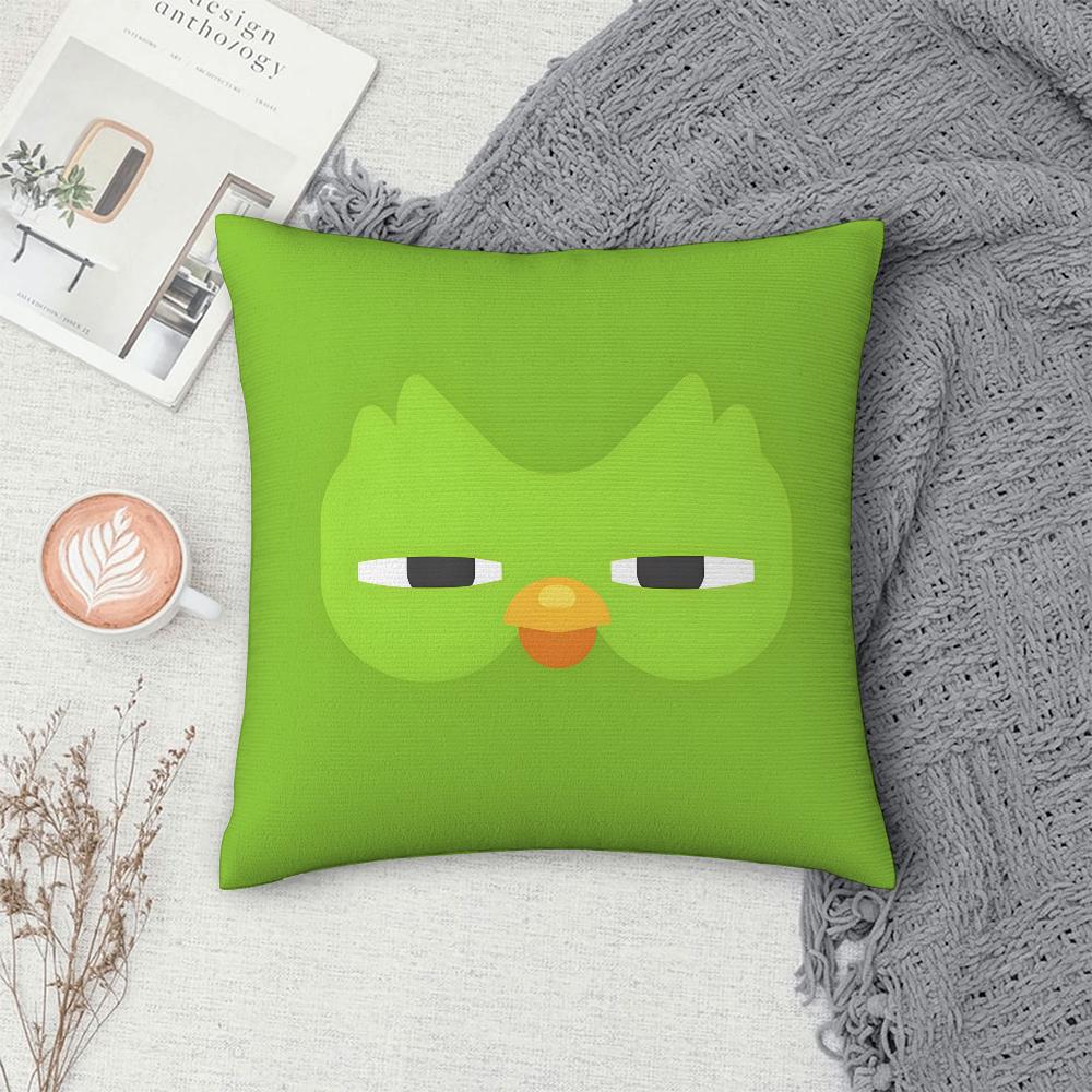 D-Duolingo Sowa D-Duo Poszewka na Poduszkę Dekoracyjna na Sofę Domowa Dwustronny Nadruk Pluszowy Kwadratowy Pokrowiec na Poduszkę Dekoracja Poduszki Pokrowiec