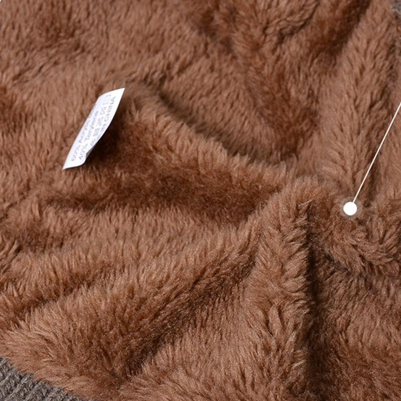 Toamnă Iarnă Bărbați Skullies Beanies Femei Șapcă eșarfă Costum Pulover de catifea Șapcă în aer liber tricotată caldă Lână Șapcă mânecă