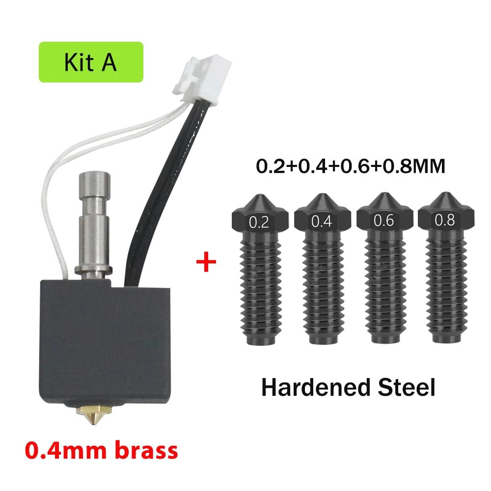 For Anycubic Kobra S1 Hotend Kobra S1 Combo Hot End Kit 0.4mm Multiple Stainless Steel for Anycubic Kobra S1/ACE Pro Print Heat