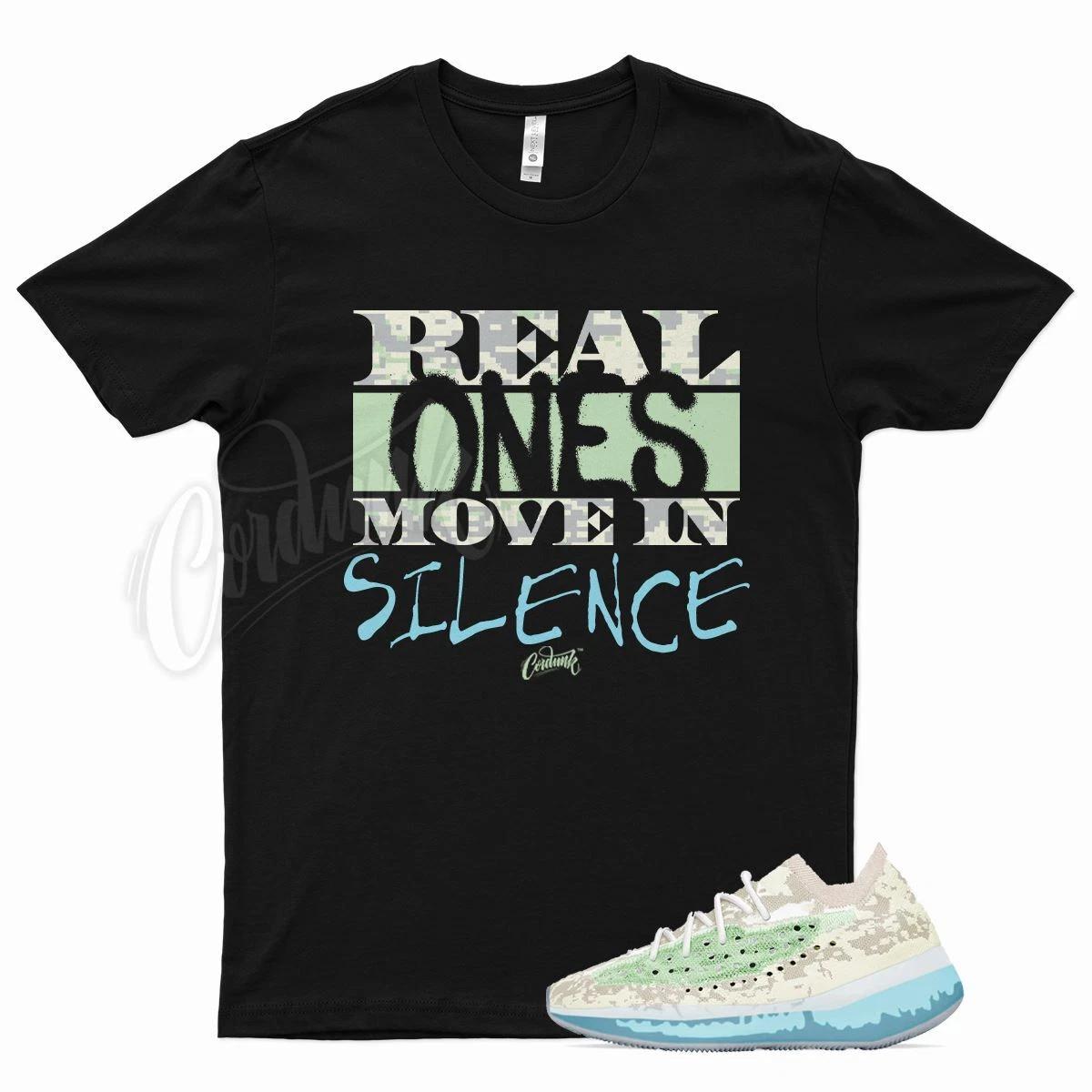 Черная футболка REAL ONES для YZ Boost 380 Alien Blue Glow Green Grey S