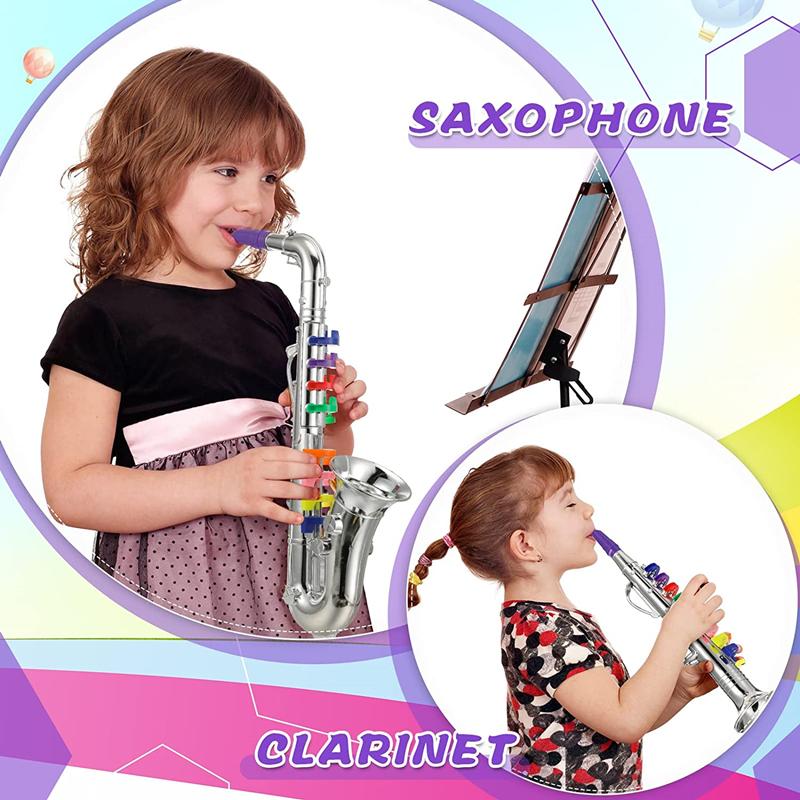 Klassische Klarinette Trompete Saxofon Imitation Musikinstrument Spielzeug Jungen Mädchen Früherziehung Lernwerkzeug für Kinder