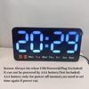 Large USB Digital Wall Clock Temperature Display Electronic Voice Control Alarm Clock Home Decoration--Battery Is Excluded