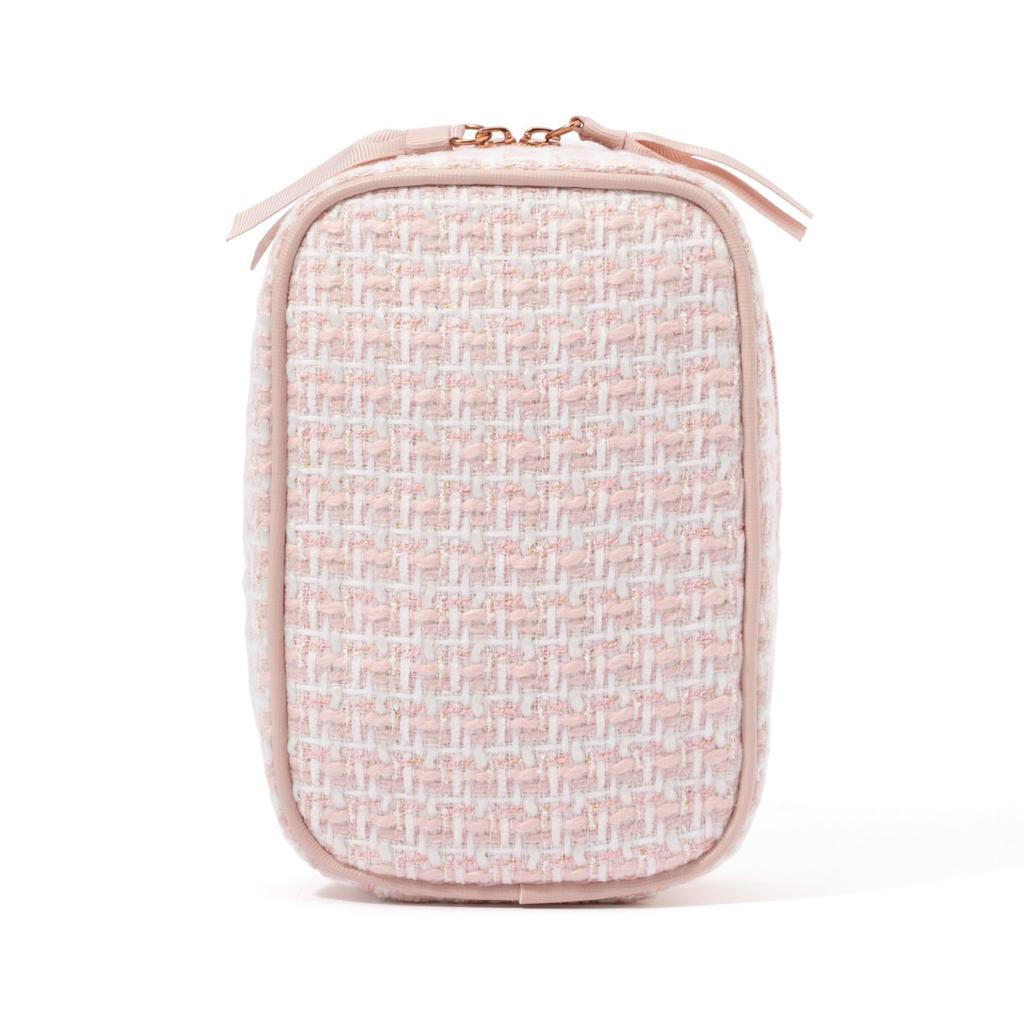 Francfranc Tweed Stand Pink Pouch,