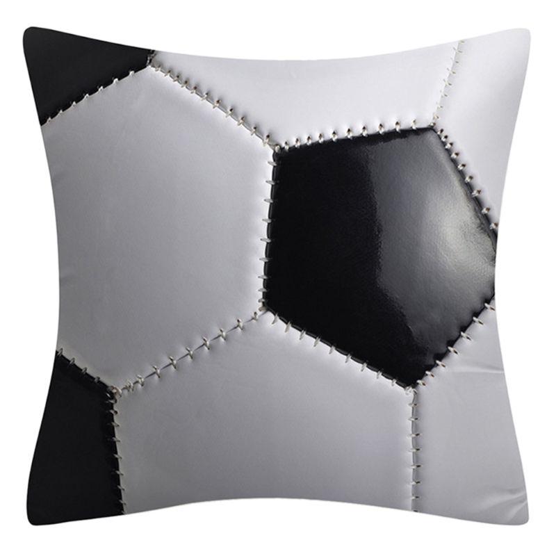 Rugby Football Basketball Printed Pattern Square Polyester Cushion Cover for Home Living Room Sofa Decoration Pillowcase 45x45cm