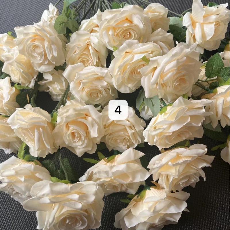 Multiflora Simulation High-Stemmed Purple Rose Arrangement - Light & Dark Silk Artificial Flowers