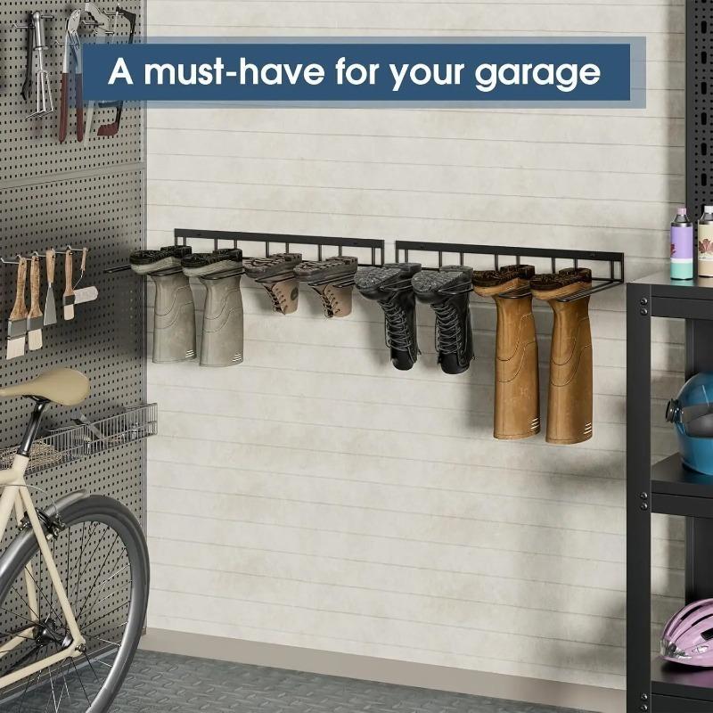 Metal Wall Mounted Shoe Rack for Boots Shoes Multifunctional Shoe Rack for Storage Drying Suitable for High Boots Denim Boots