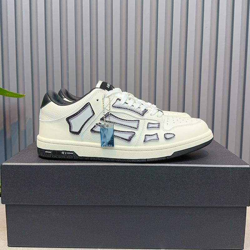 

European and American 2025 New Color Blocked Couple Style Lace Up Casual Board Shoes Leather Flat Bottom Sports White Shoes 45 Customization is not refundable.