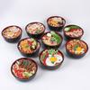 Plastic Fake Ramen Piggy Bank Egg Beef Seafood Ramen Bowl  Simulated Food Model Funny Piggy Bank Restaurant Window Display