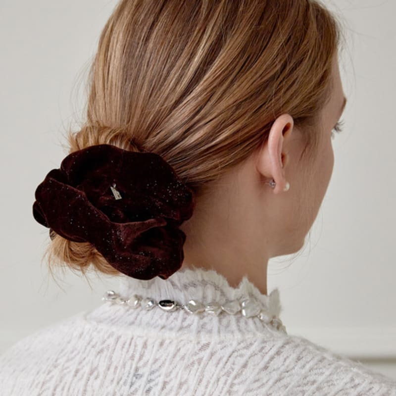 Jean Paul Clarisse Milky Way Velvet Scrunchie JP-22-230S