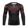 Mens Quick-Dry Long Sleeve T-Shirt Breathable Sport Tee With Animal Print Slim Fit Fall Winter