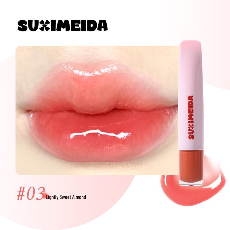 

Suxi Meida Water Light Mirror Блеск для губ - Увлажняющий прозрачный бальзам для губ со стеклянным эффектом для Pure Desire, Nude Girl и пухлых желейных губ.