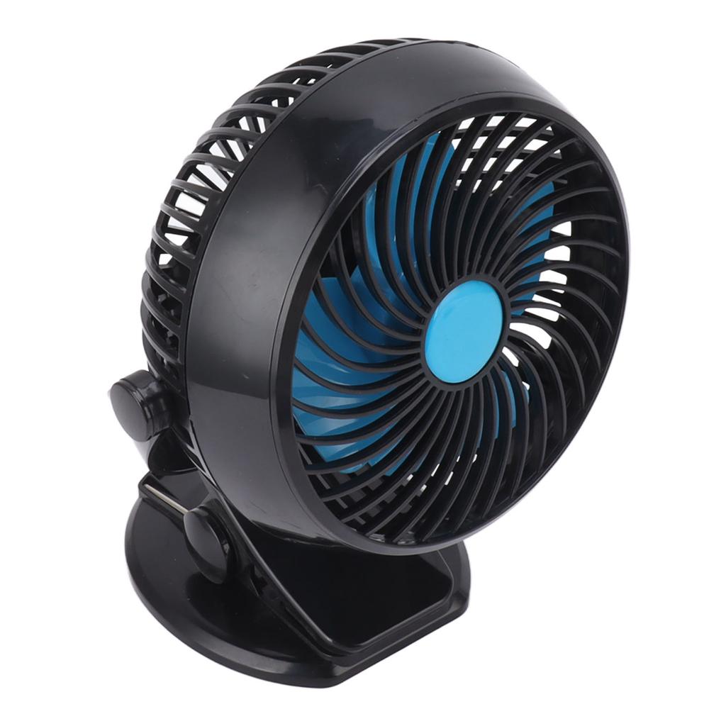 Portable Clip On Fan Stepless Speed Regulation 360 Degree Rotating USB Rechargeable Quiet Mini Desk Fan with Strong