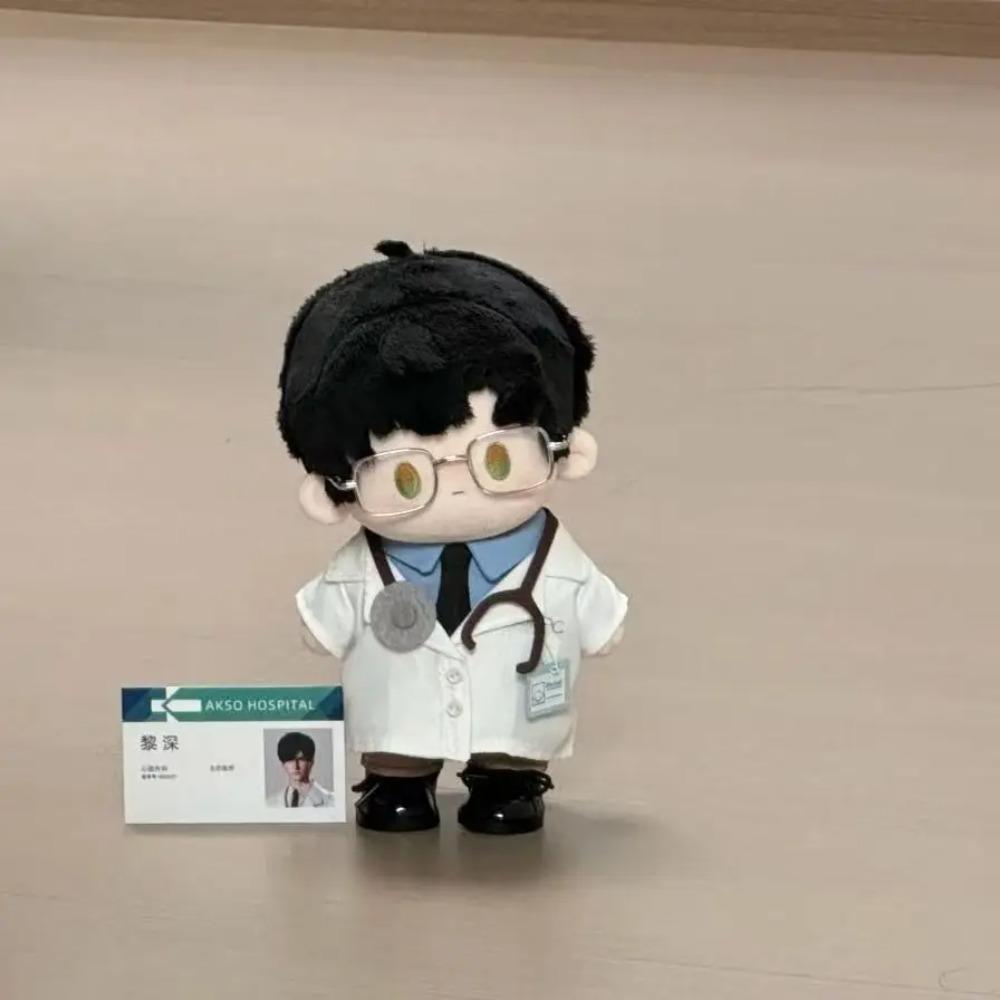 Love and Deepspace Zayne 20cm Cotton Doll White Coat Clothes Doctor Surgical Uniform Pants Tops Shoes Accessories for Idol Dolls