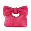 Chic Bowknot Straw Handbag for Women Summer Stylish Design Woven Clutches Cute Purse Suitable for Daily Use Party Holiday Travel