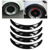 4 Pieces 850mm 33.5 Inch Flexible Car Front and Rr Flares Extra Wide Car Body Wheel Arches   Fitment ABS Black