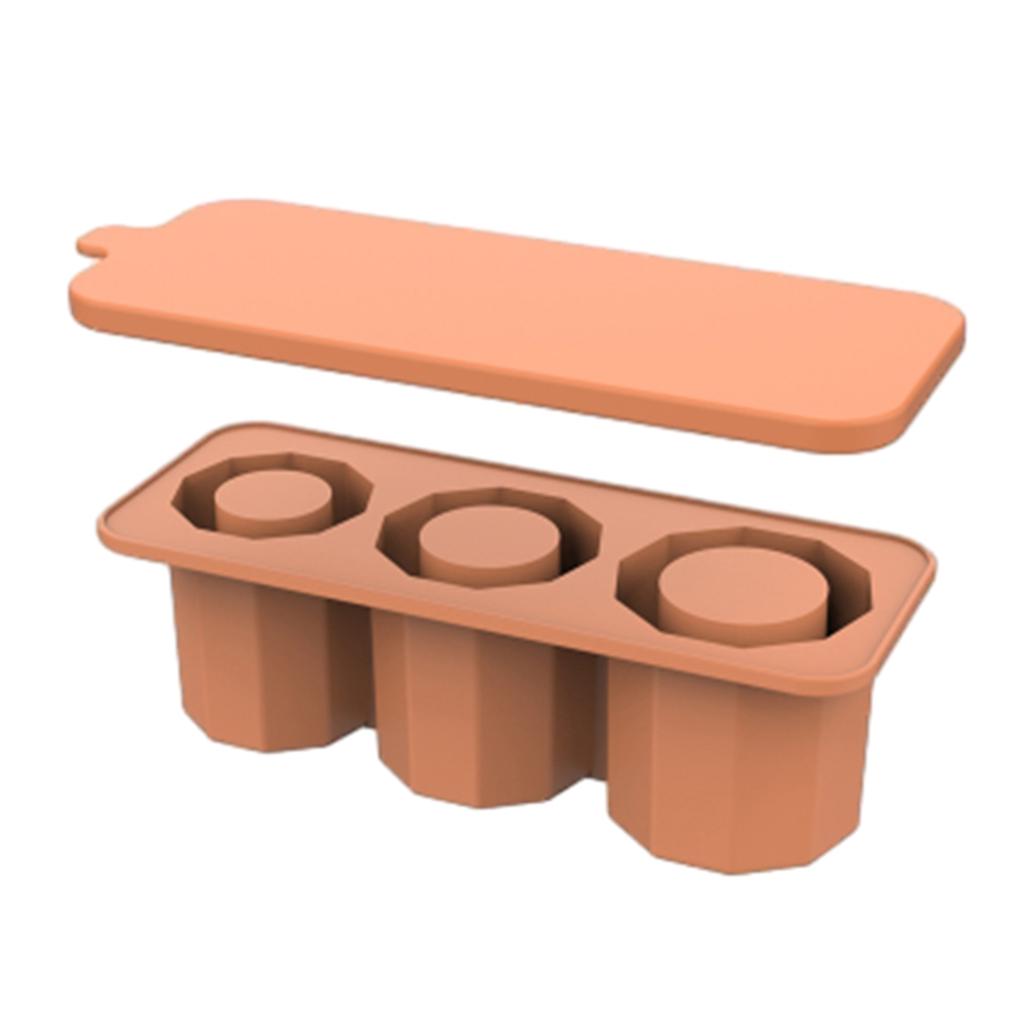 3 Grid Hollow Cylinder Ice Molds For Insulated Mug Quick Release Ice Making Mould For Summer Drinking
